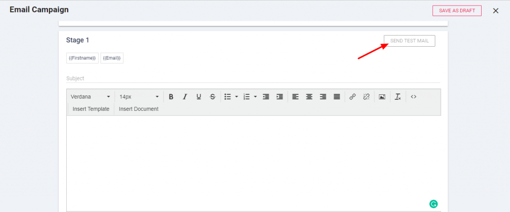 send test mail