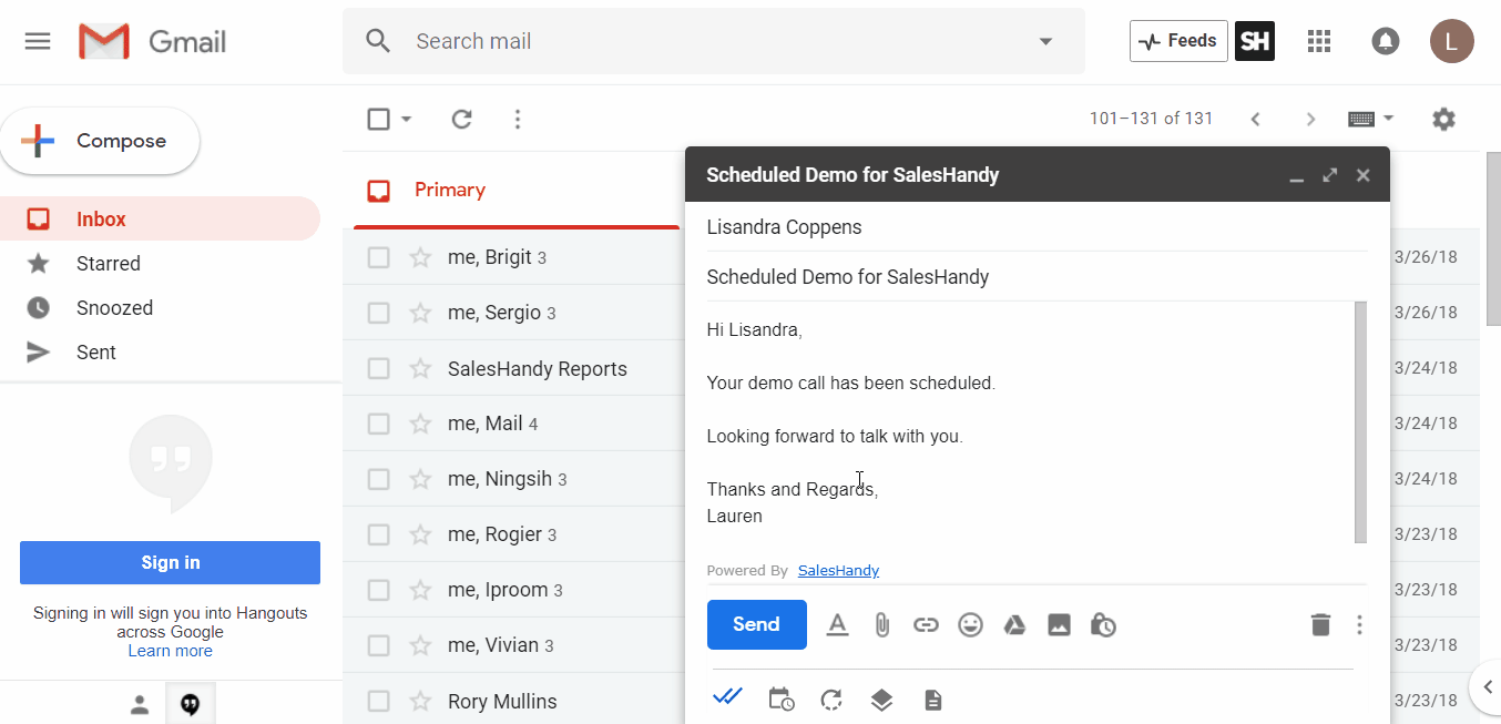 email scheduling
