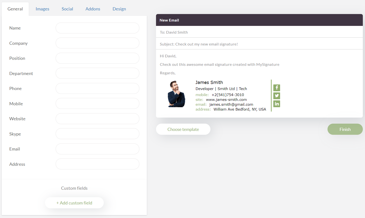 Mysignature- email signature tool