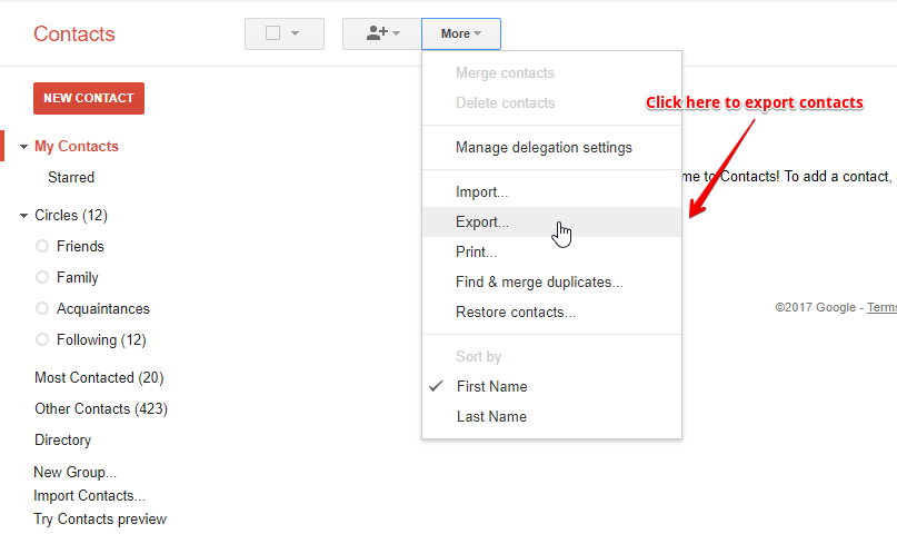 How To Export Contacts From Gmail Explanation With Images