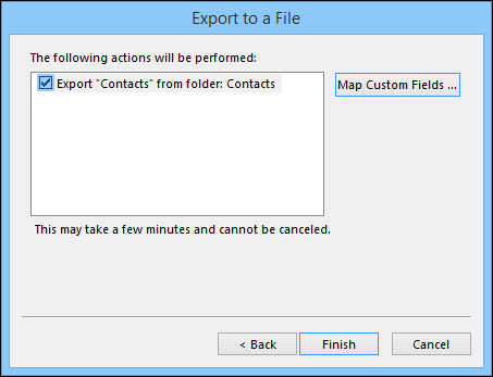 Como exportar contatos do outlook 4