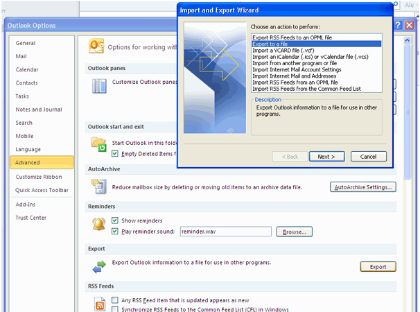 Como exportar contatos do outlook 45