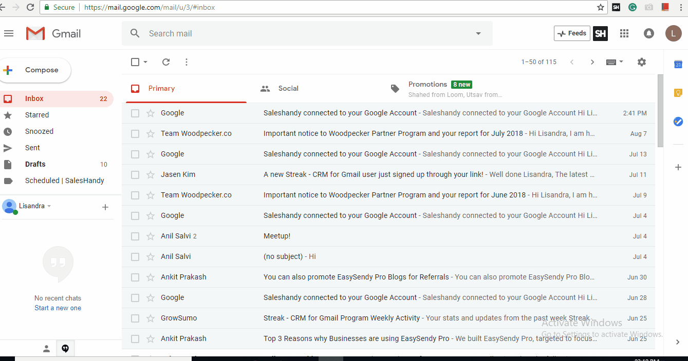 how to resend an email in Gmail