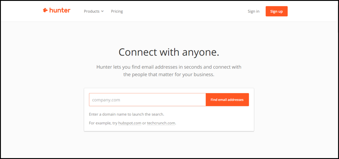 Hunter contact finding tools