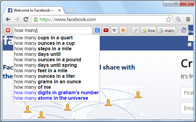 Searchbar chrome extension