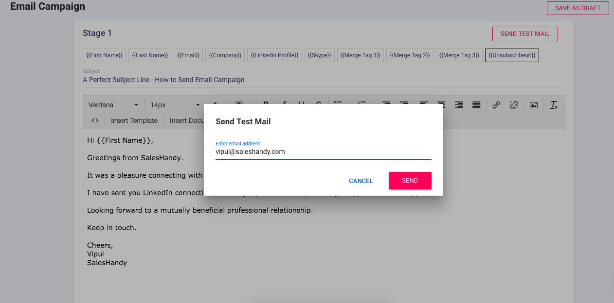 Send email campaigns