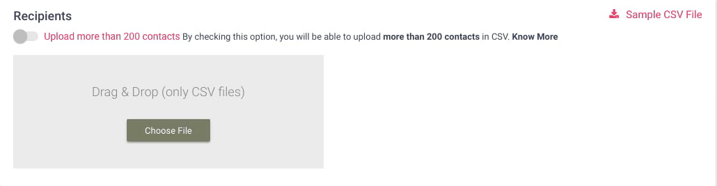 Upload csv