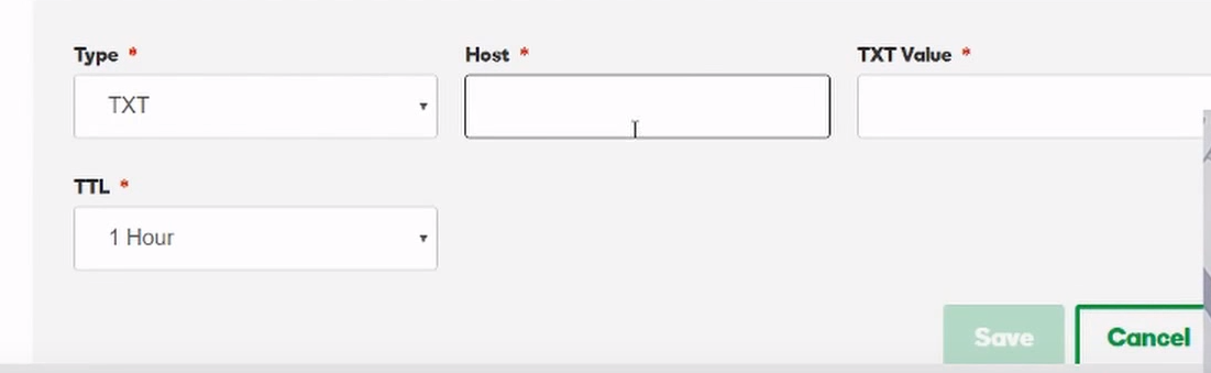 add Domain key to your DNS