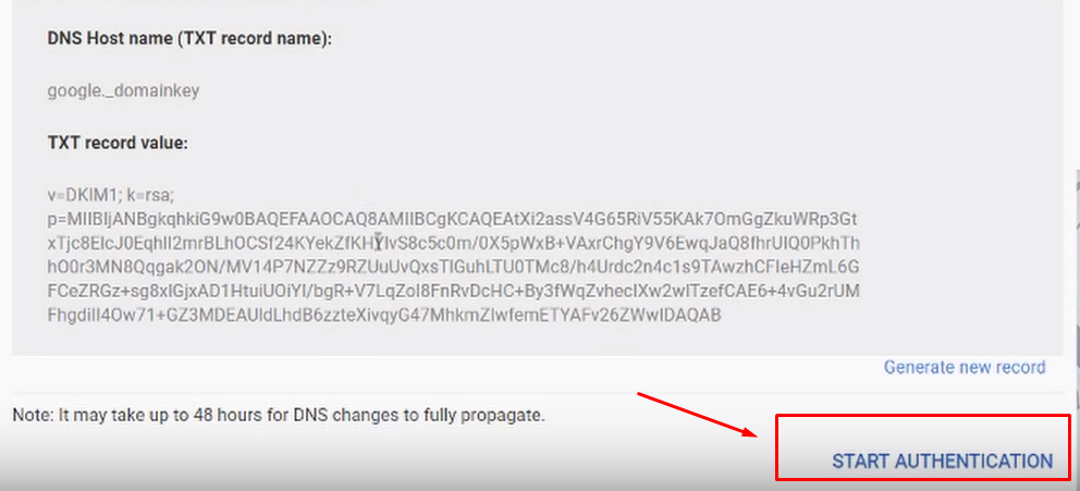 Start Authentication