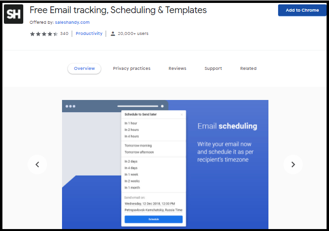 Saleshandy Chrome Extension
